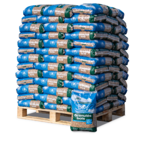 Palette granulés de bois EO2 (sacs de 15 kg)