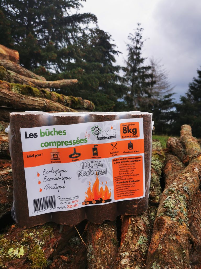 Bûches compressées hêtre, 3x plus performantes, écologiques, pour poêles et  inserts