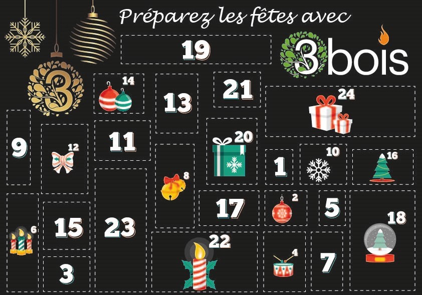 Calendrier de l'Avent 3bois