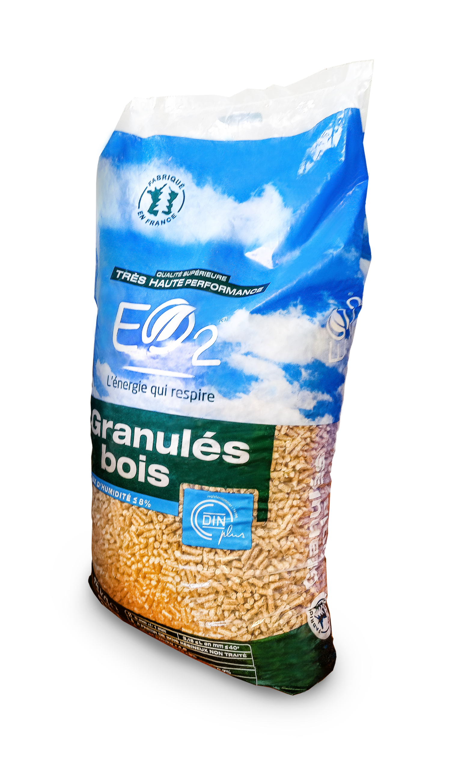 Palette de granulés de bois EO2 ( sac de 15 kg)